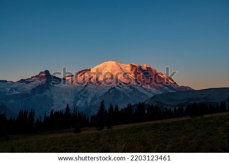 Sunrise at Sunrise - Mt. Rainier Royalty-Free Stock Photo #2203123461