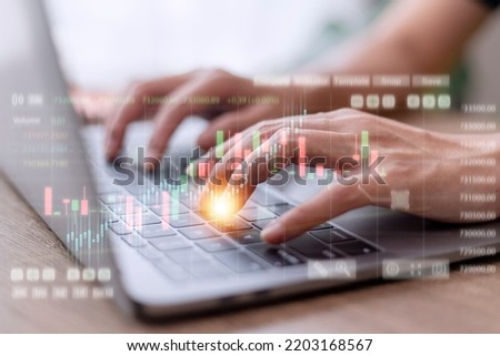 Close up businesswoman collecting data information converting into statistics, planning strategy gathering resources creating visual graphical graphs using computer laptop and smart mobile device