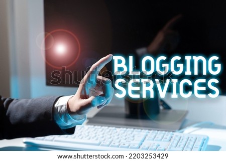 Handwriting text Blogging ServicesSocial networking facility Informative Journalism. Word Written on Social networking facility Informative Journalism