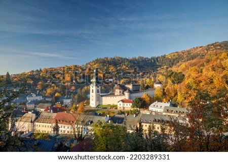 The Old Castle in Banska Stiavnica at an autumn season, Slovakia, Europe. Royalty-Free Stock Photo #2203289331