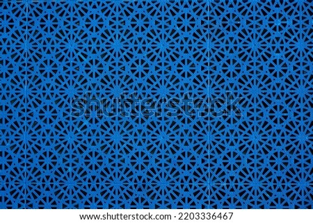 Texture of a ship floor surface, close-up. Bright blue seamless pattern, background, wallpaper, graphic resources. 3D rendering and printing, concept art concepts