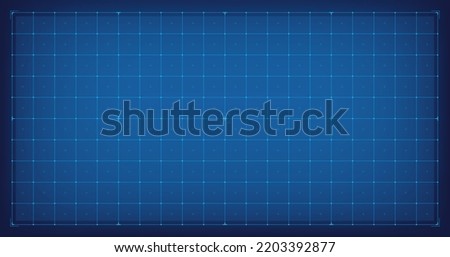 Hud grid. Futuristic tech square pattern textures for screen interface electronic sonar or radar, digital dot glowing line grids virtual tech dashboard, garish vector illustration of texture pattern Royalty-Free Stock Photo #2203392877