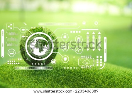 Reduce CO2 emission concept. Developing sustainable CO2 concepts and renewable energy businesses An environmentally friendly approach using renewable energy and can limit climate change climate. Royalty-Free Stock Photo #2203406389