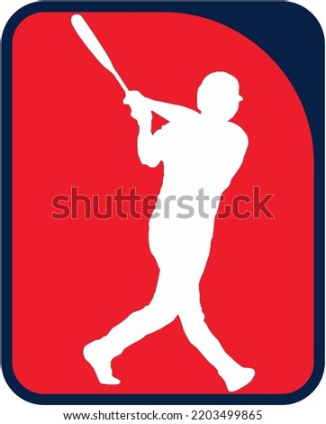 Baseball player silhouette vector illustration
 