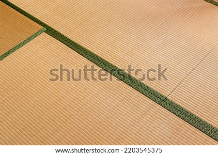 Tatami mats in traditional Japanese room Royalty-Free Stock Photo #2203545375