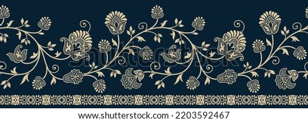 Vector vintage floral border design Royalty-Free Stock Photo #2203592467