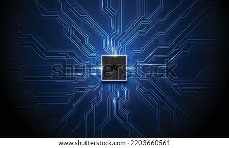Circuit board. Technology background. Central Computer Processors CPU concept. Motherboard digital chip. Royalty-Free Stock Photo #2203660561