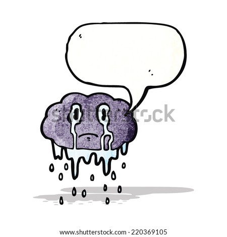 crying raincloud cartoon