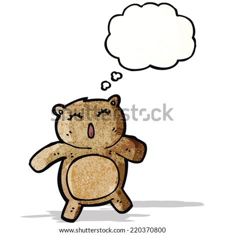 cartoon bear with thought bubble 