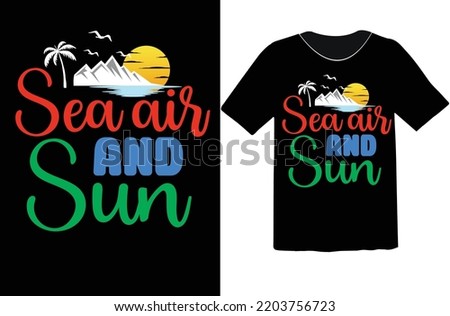 Sea air and sun svg design