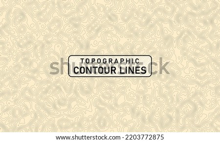 Topographic contour lines map seamless pattern. Background of the topographic contour line. Vector Illustration