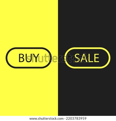 illustration of two buy and sell buttons in two colors