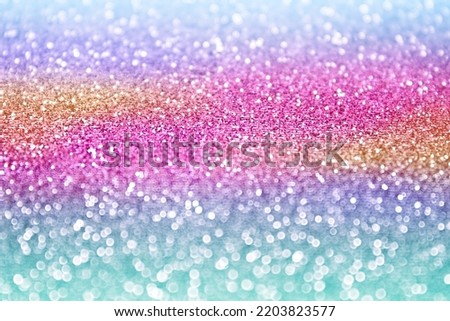 Abstract fun rainbow color glitter sparkle confetti background, happy birthday party invitation, kids princess mermaid girl pink blue green pattern or unicorn pony children colorful spark fancy invite