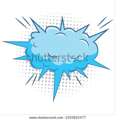 comic style cloud clip art vector