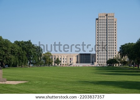 North Dakota State Capitol in Bismark Royalty-Free Stock Photo #2203837357