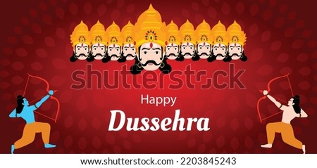 Lord Rama Happy Dussehra Navratri Festival Celebration India Holiday Background