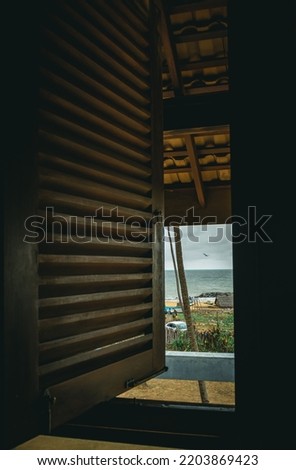 Indian Ocean view from a Sri Lankan house.