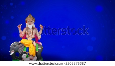Vishwakarma puja (Vishwakarma Jayanti) is a day of celebration for Vishwakarma Hindu god vishwakarma puja celebration background Royalty-Free Stock Photo #2203875387