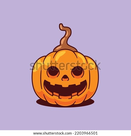 Pumpkin Halloween Icon Vector Illustration