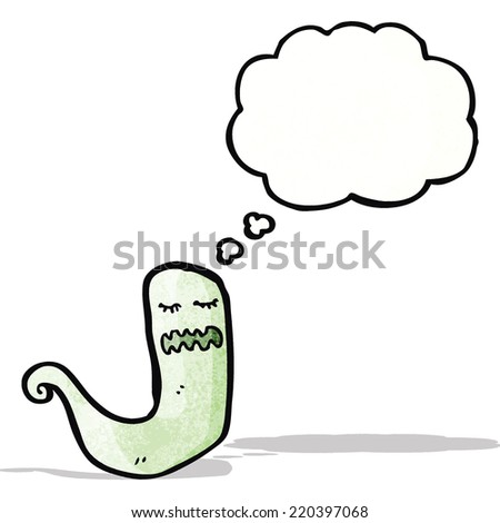 ghost with thought bubble cartoon