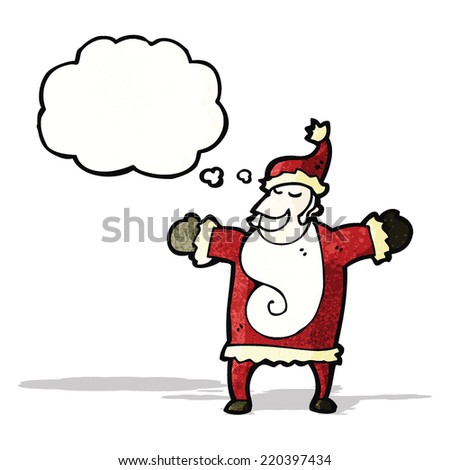 santa claus with thought bubble