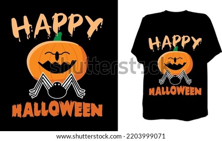 Happy Halloween T-shirt Design Vector Illustration
