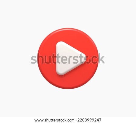 3d Realistic Play button vector illustration. Royalty-Free Stock Photo #2203999247