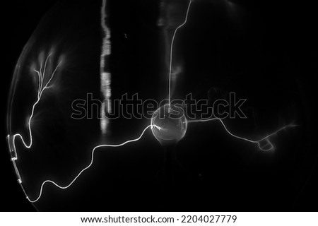 Beautiful power of electricity, blue storms, electrical abstract picture, future, detail of electrical power