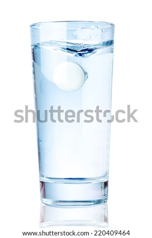 water glass on a white background 