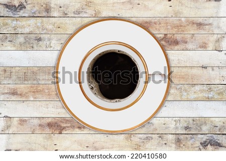 fresh black coffee on a table