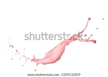 splash of liquid, thick pastel colors, isolated object Royalty-Free Stock Photo #2204132829
