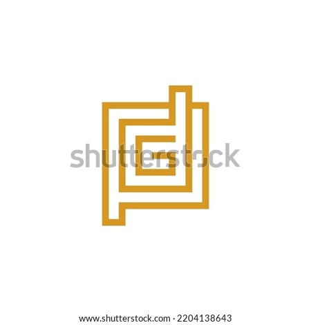 letter G square logo design vector