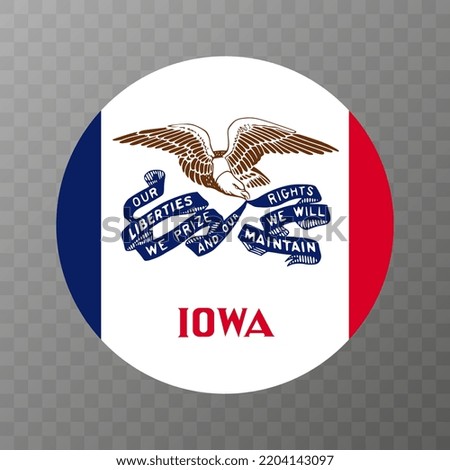 Iowa state flag. Vector illustration.