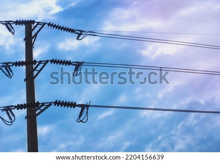 electricity cable pole against sky