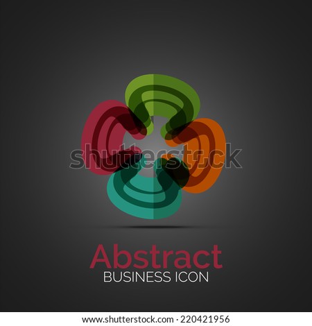 Abstract geometric symmetric business icon, logo