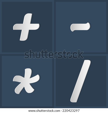 Vector Paper Graphic Alphabet Set Symbols