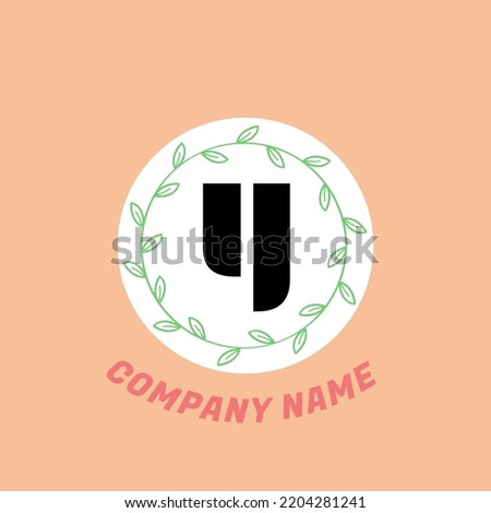 Y letter logo design in illustration with green combination