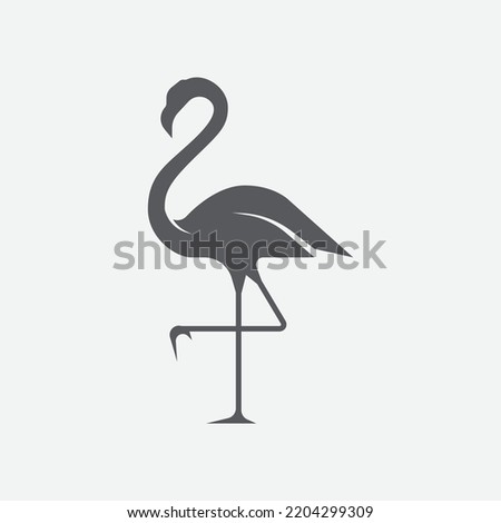 Flamingo icon design. Flamingo symbol. Vector illustration Royalty-Free Stock Photo #2204299309