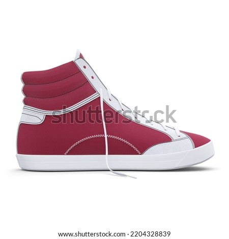 Get fashionable photos and never lost your beloved customer, with this Excellent Sneakers Shoes Mockup In Red Bud Color.