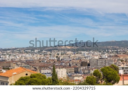 Cityscape of Marseille from the Basilica of Notre-Dame de la Garde