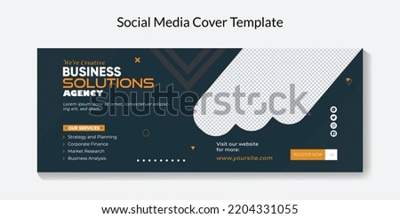 Corporate business social media design Facebook cover template web banner template