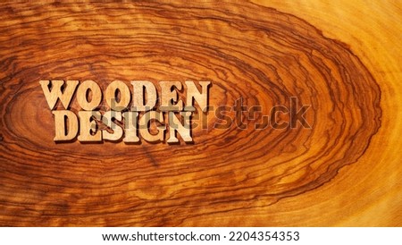 Wooden Design - Inscription with space for text