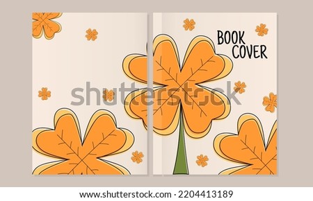 cute page cover book set. abstract and floral design beauty.design in A4. For notebooks, planners, brochures,childern books, catalogs etc
