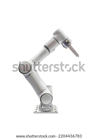 robot arm for industry isolated Royalty-Free Stock Photo #2204436783