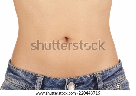 Young woman belly, detail Royalty-Free Stock Photo #220443715