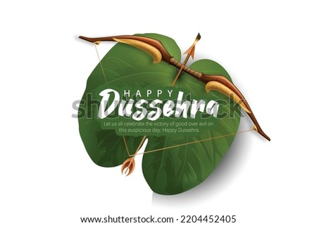 Happy Dussehra illustration of Lord Rama killing Ravana in Dussehra,Vijayadashami Royalty-Free Stock Photo #2204452405