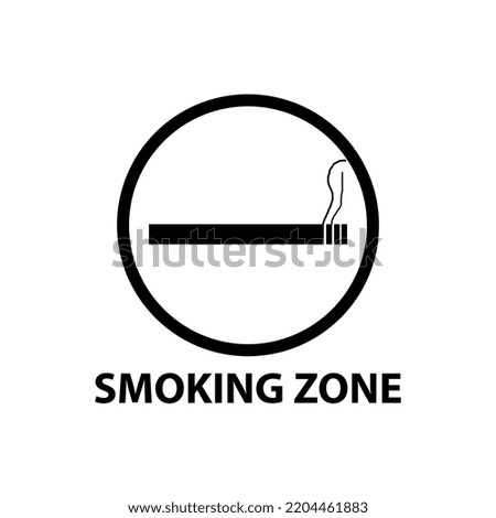 smoking zone vector sign illustration 2