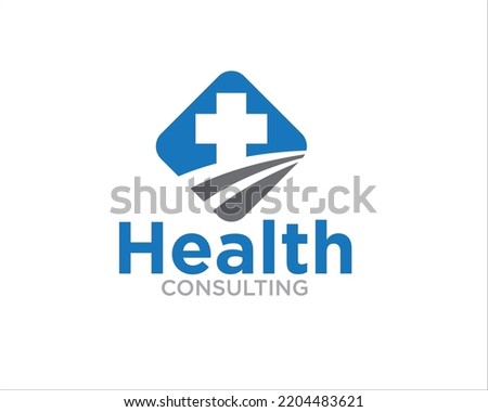 fast health medical consulting logo designs for clinic or hospital icon