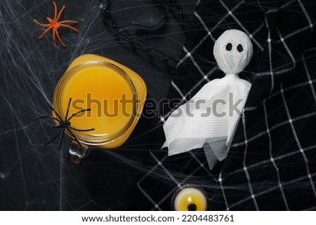 Concept of Halloween, Halloween party, top view