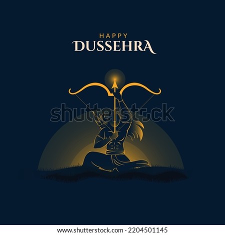 Happy Dussehra Vijayadashami festival, Navratri, Durga Puja Royalty-Free Stock Photo #2204501145